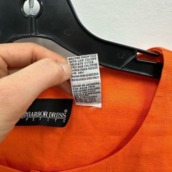 Vintage 90’s Orange Fish Ocean Theme Linen Sleeveless Top Vest Size M - Picture 7 of 10